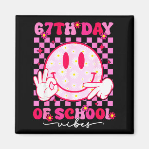 Aimant Vibes de la 67e journée d'école 67 Mème Visage sou
