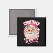 Aimant Vibes de Noël rose vintage Paja (Recto/Verso)