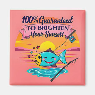 Aimant Vibes de Poisson au Coucher du Soleil