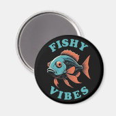 Aimant Vibes de poissons - Poisson amusant (Recto/Verso)