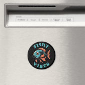 Aimant Vibes de poissons - Poisson amusant (In Situ (Lave-vaisselle))