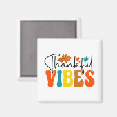 Aimant Vibes de remerciement Automne Thanksgiving (Recto/Verso)