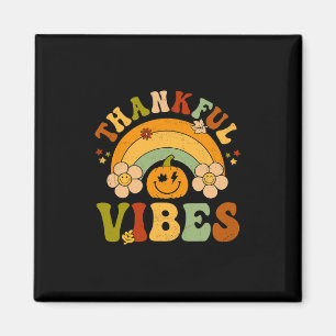 Aimant Vibes de remerciement de Thanksgiving Automne Bonj