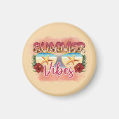 Aimant Vibes d'été | Épée | Plage côtière (Devant)