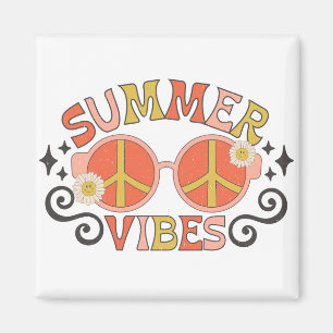 Aimant Vibes d'été Lunettes de soleil de paix