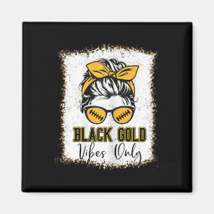 Aimant Vibes d'or noir seulement Football femmes Leopard