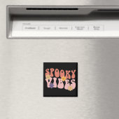 Aimant Vibes Éffrayantes rétro Super Halloween (In Situ (Lave-vaisselle))