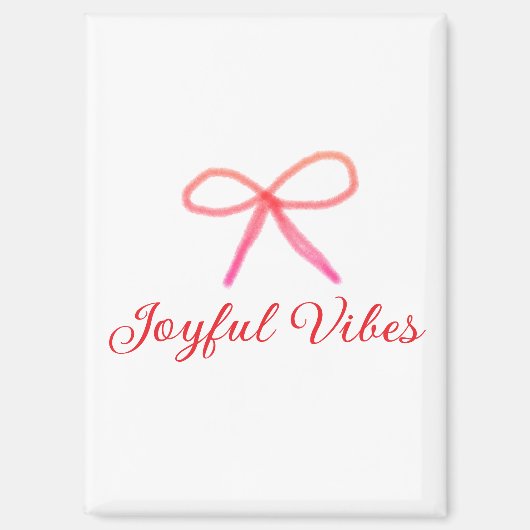 Aimant Vibes joyeux noël RED BOW nom de famille (Recto)