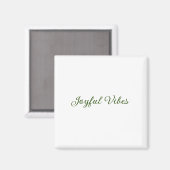 Aimant Vibes joyeux Noël vert nom de famille (Recto/Verso)