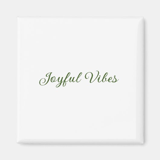 Aimant Vibes joyeux Noël vert nom de famille (Devant)
