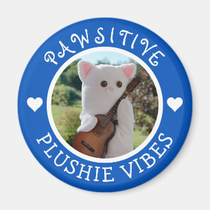 Aimant Vibes Plushie bleu Cute Kawaii