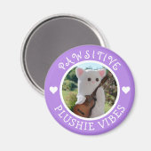 Aimant Vibes Plushie Pawsitive Violet Cute Kawaii Photo (Recto/Verso)