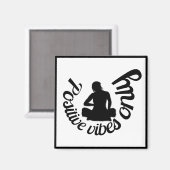 Aimant Vibes Positives Seulement Citer Méditation Zen Yog (Recto/Verso)