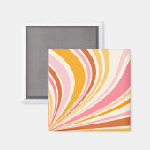 Aimant Vibes rétro colorées (Recto/Verso)