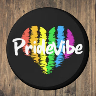 Aimant Vibrant PrideVibe : Afficher votre coeur arc-en-ci