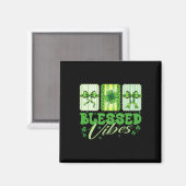 Aimant Vibrations Bénies St Patrick Journee Shamrock Mign (Recto/Verso)