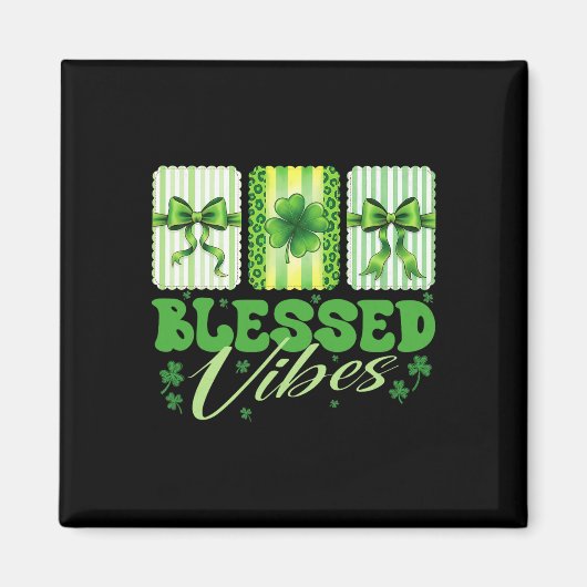 Aimant Vibrations Bénies St Patrick Journee Shamrock Mign (Devant)