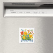 Aimant Vibrations d'été Floral avec Papillons (In Situ (Lave-vaisselle))