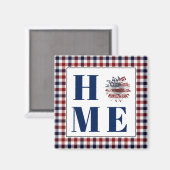 Aimant Vichy buffle tournesol "Maison" (Recto/Verso)