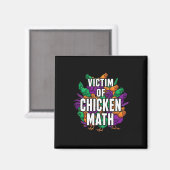 Aimant Victime de maths de poulet Drôle de fermier de vol (Recto/Verso)