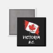 Aimant Victoria Colombie-Britannique Canada Drapeau Éclab (Recto/Verso)