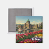 Aimant Victoria (Colombie-Britannique) Canada Travel (Recto/Verso)
