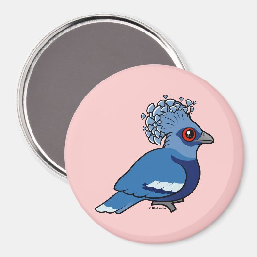 Aimant Victoria Crowne Pigeon (Recto/Verso)