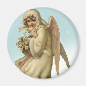 Aimant Victorian Christmas Angel Girl (Devant)