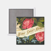 Aimant Victorian Home Sweet Home Roses (Recto/Verso)