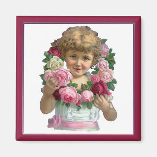 Aimant Victorian Rose Wreath Girl