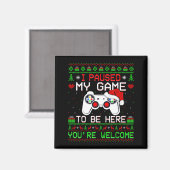 Aimant Video Game Christmas Ugly Sweater Funny Gamer Gami (Recto/Verso)