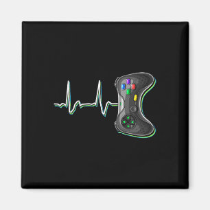 Aimant Video Gamer Heartbeat Video Game Controller Cadeau