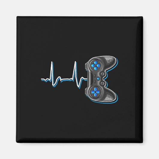 Aimant Video Gamer Heartbeat Video Game Controller Cadeau (Devant)