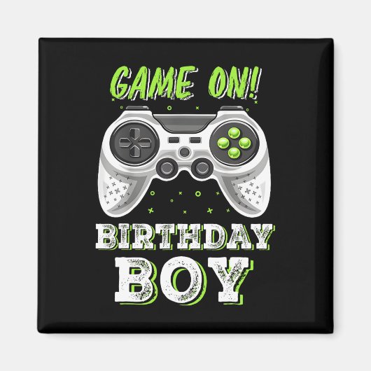 Aimant Vidéo Jeu Garçon Anniversaire Décorations Fête Tem (Devant)