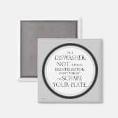 Aimant Vider votre plaque (lave-vaisselle) (Effet Argent) (Recto/Verso)