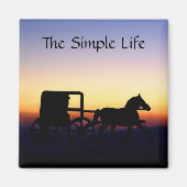 Aimant Vie Amish simple et simple (Devant)