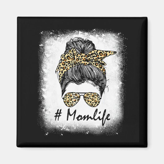 Aimant Vie Bleached Maman Vie Leopard Messager Bun Femmes (Devant)