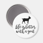 Aimant Vie meilleure avec la chèvre (Recto/Verso)