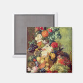 Aimant Vie morte avec fleurs et fruits (Recto/Verso)