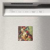 Aimant Vie morte avec fleurs et fruits (In Situ (Lave-vaisselle))