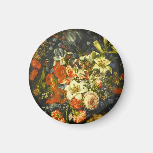 Aimant Vie morte avec fleurs et fruits (Devant)