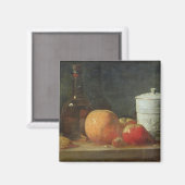 Aimant Vie morte avec Fruit et Bouteille de vin (Recto/Verso)