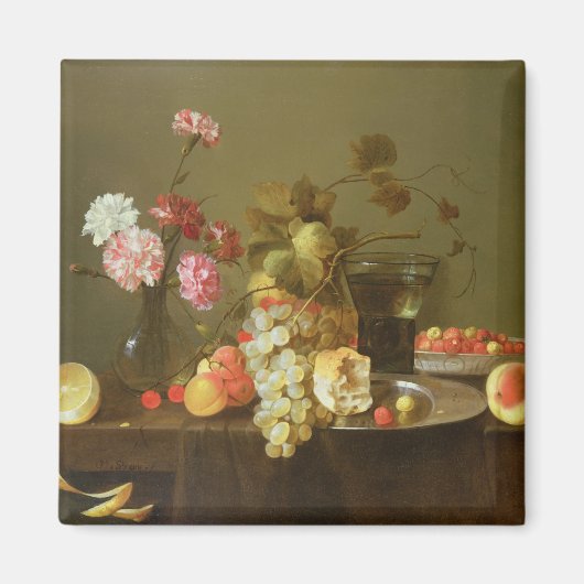 Aimant Vie morte de fruits et de fleurs (Devant)
