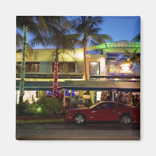 Aimant Vie nocturne sur Ocean Drive, South Beach, Miami (Devant)