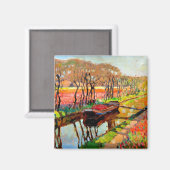 Aimant Viegers - Un Fatboat dans les champs de bulbes hol (Recto/Verso)