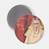 Aimant vieille dame et cigare (Recto/Verso)