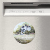 Aimant Vieille Maison Victorienne Avec Chats Rustique Pay (In Situ (Lave-vaisselle))