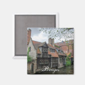 Aimant Vieille ville de Bruges en Belgique (Recto/Verso)