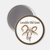 Aimant Vielle chèvre amusante (Recto/Verso)