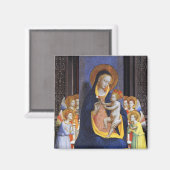 AIMANT VIERGE AVEC ENFANT, ANGELS ET SAINTS (Recto/Verso)